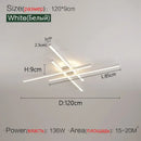 Modern black nordic led ceiling chandelier for living room