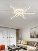 Modern black nordic led ceiling chandelier for living room
