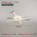 Modern black nordic led ceiling chandelier for living room