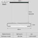 Modern black nordic minimalist bar hanging led pendant light kitchen