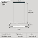 Modern black nordic minimalist bar hanging led pendant light kitchen