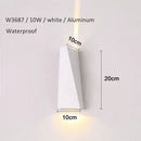 Modern black & off-white led wall lamp bedroom waterproof sconce