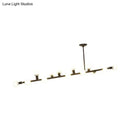Modern black open bulb island light – kitchen metal chandelier