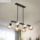 Modern black orb shade pendant light kitchen smoked glass chandelier