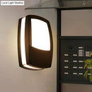 DecorBites™ Contemporary Outdoor Black LED Wall Lamp - Acrylic Mount Light Fixture