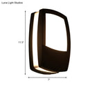 DecorBites™ Contemporary Outdoor Black LED Wall Lamp - Acrylic Mount Light Fixture