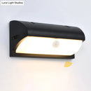 Modern black outdoor led wall lamp rectangular frosted light