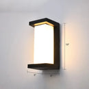 Modern black outdoor led wall lamp rectangular frosted light