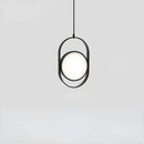 Modern black oval adjustable angle pendant light for shop or kitchen