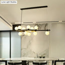 Modern black oval hanging light fixture dining room chandelier