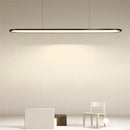 Modern black oval led pendant light for dining room