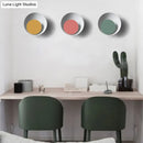 Modern black & pink circle sconce light bedroom wall fixture
