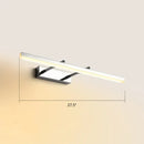 DecorBites™ Sleek Acrylic Bedroom Vanity Light Fixture with Pivoting Bar LED Wall Mount