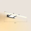 DecorBites™ Sleek Acrylic Bedroom Vanity Light Fixture with Pivoting Bar LED Wall Mount