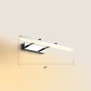 DecorBites™ Sleek Acrylic Bedroom Vanity Light Fixture with Pivoting Bar LED Wall Mount