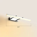 DecorBites™ Sleek Acrylic Bedroom Vanity Light Fixture with Pivoting Bar LED Wall Mount