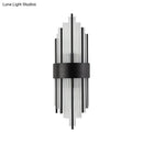 Modern black prism crystal wall light living room sconce