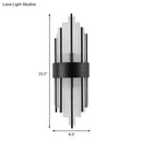 Modern black prism crystal wall light living room sconce