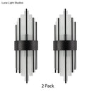 Modern black prism crystal wall light living room sconce
