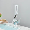 Modern black quartz waterfall basin faucet single handle mixer tap bathroom