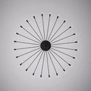 Modern black radial led ceiling pendant lamp for living room