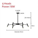 Modern black radial led ceiling pendant lamp for living room