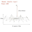 Modern black radial led ceiling pendant lamp for living room