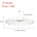 Modern black radial led ceiling pendant lamp for living room