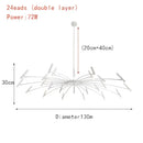 Modern black radial led ceiling pendant lamp for living room