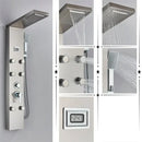 DecorBites™ Black Rainfall Shower Panel Set with Massage System and Temperature Screen