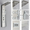 DecorBites™ Black Rainfall Shower Panel Set with Massage System and Temperature Screen