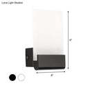 Modern black rectangle led wall sconce bedroom light bulb included