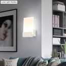 Modern black rectangle led wall sconce bedroom light bulb included
