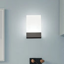 Modern black rectangle led wall sconce bedroom light bulb included