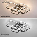 Modern black rectangular led ceiling light living room fixture