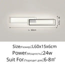 Modern black rectangular led ceiling light living room fixture