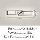 Modern black rectangular led ceiling light living room fixture