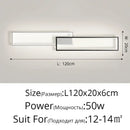 Modern black rectangular led ceiling light living room fixture