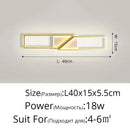 Modern black rectangular led ceiling light living room fixture
