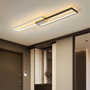Modern black rectangular led ceiling light living room fixture