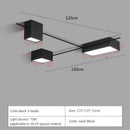Modern black rectangular led ceiling lights for living room decoration
