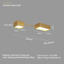 Modern black rectangular led ceiling lights for living room decoration