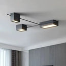 Modern black rectangular led ceiling lights for living room decoration