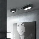 Modern black rectangular led ceiling lights for living room decoration