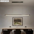 Modern black rectangular led island lamp kitchen pendant light