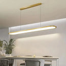 Modern black rectangular led island lamp kitchen pendant light