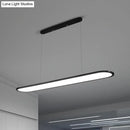 Modern black rectangular led island lamp kitchen pendant light