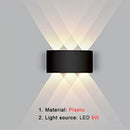 Modern black rectangular led wall lamp living room ambient light