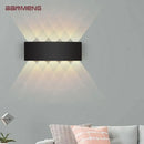 Modern black rectangular led wall lamp living room ambient light