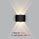 Modern black rectangular led wall lamp living room ambient light